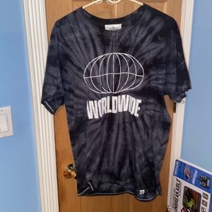 BLACK GREY TIE DIE KID DANGEROUS TEE SHIRT